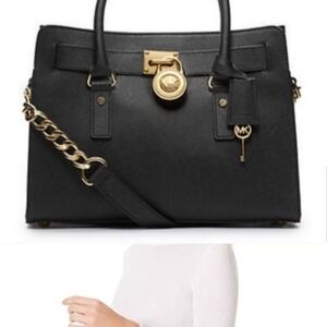 Michael Kors Black and Gold Satchel